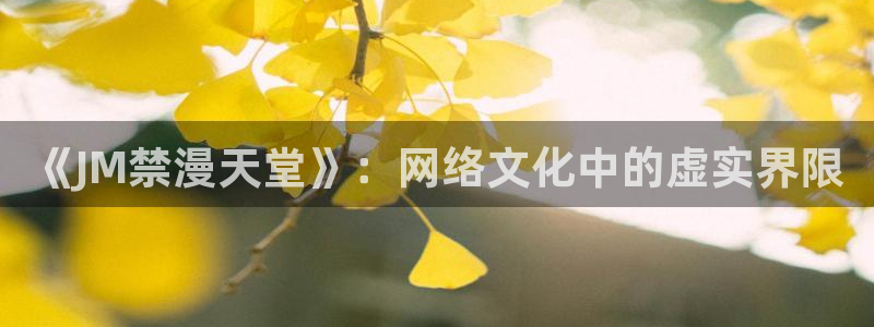 omofun动漫官网网页版入口：《JM禁漫天堂》：网络文化中的虚实界限